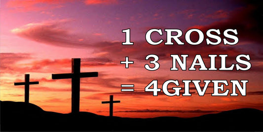 1 Cross + 3 Nails = 4given Photo License Plate