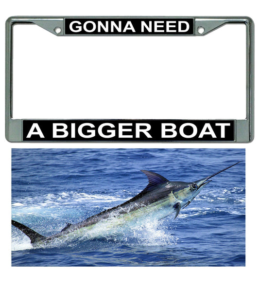 A Bigger Boat Chrome Frame And Marlin Plate Combo