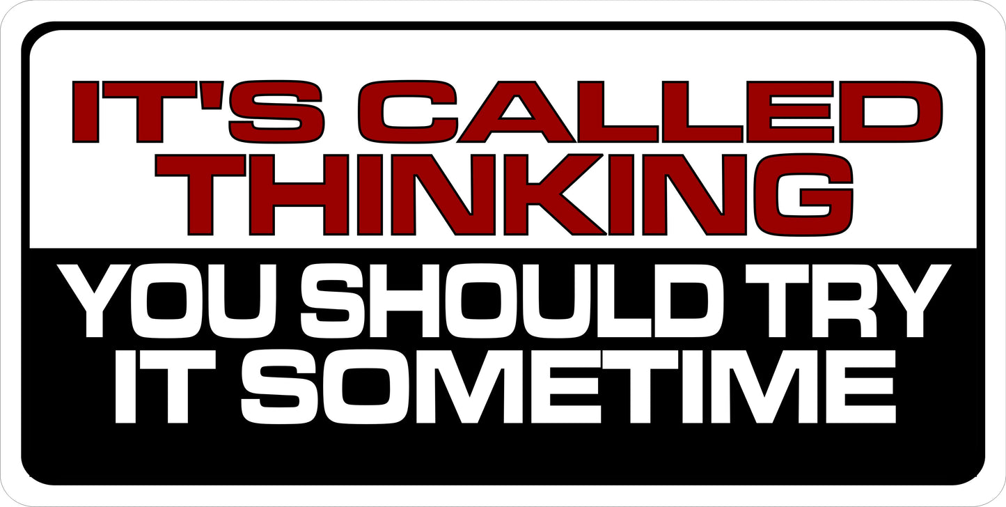 It's Called Thinking Photo License Plate