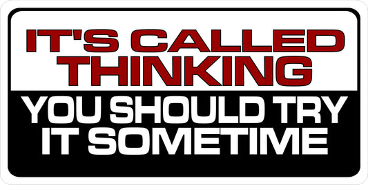 It's Called Thinking Photo License Plate