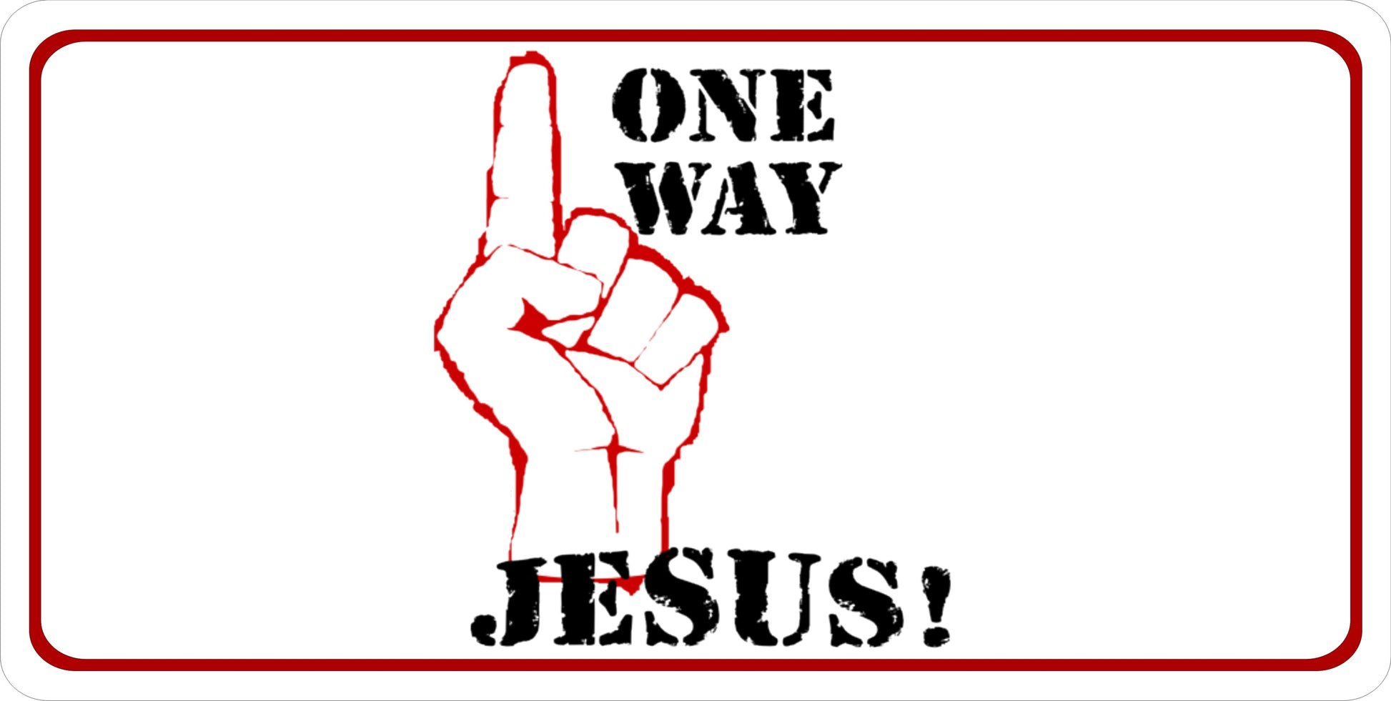 One Way Jesus! Photo License Plate