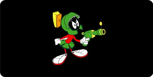 Marvin Martian Black Photo License Plate