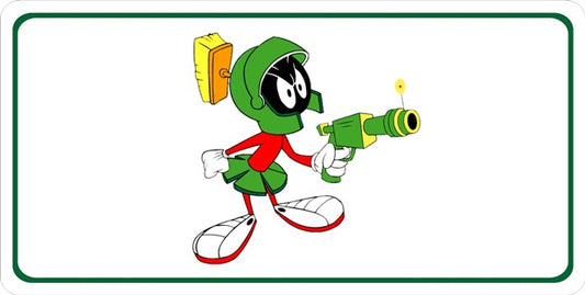 Marvin Martian White Photo License Plate