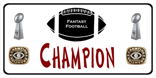 Fantasy Football Champion Photo License Plate