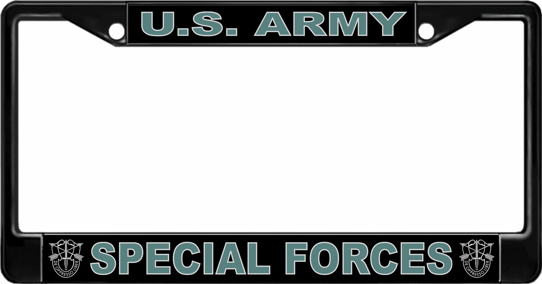 U.S. Army Special Forces Black License Plate Frame