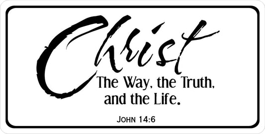 Christ The Way, The Truth, And The Life Photo License Plate