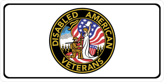 Disabled American Veterans Logo Photo License Plate