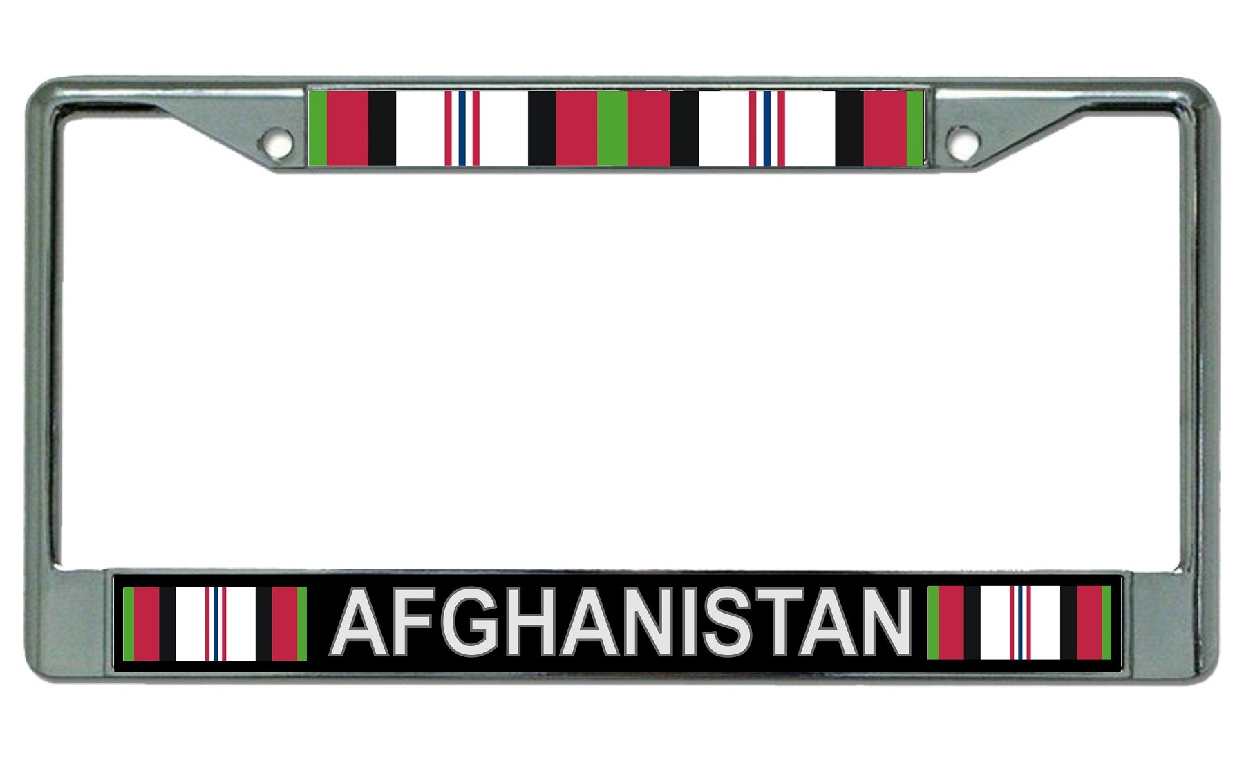 Afghanistan Veteran Chrome License Plate Frame