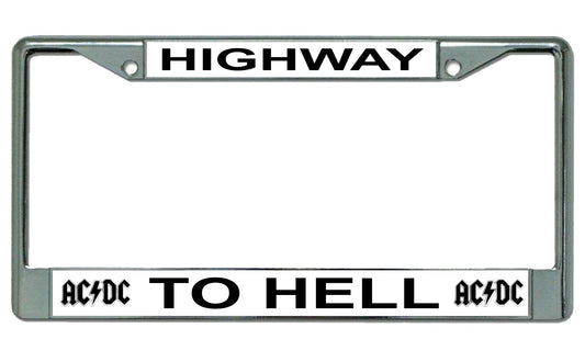 AC/DC Highway To Hell Chrome License Plate Frame