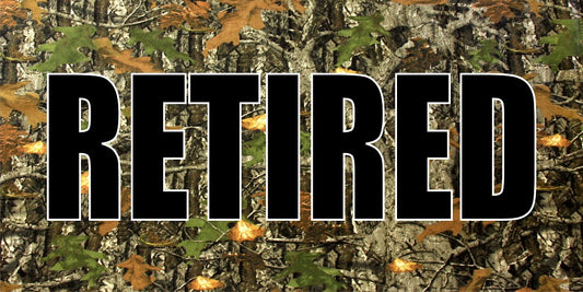 Retired On Camo Photo License Plate