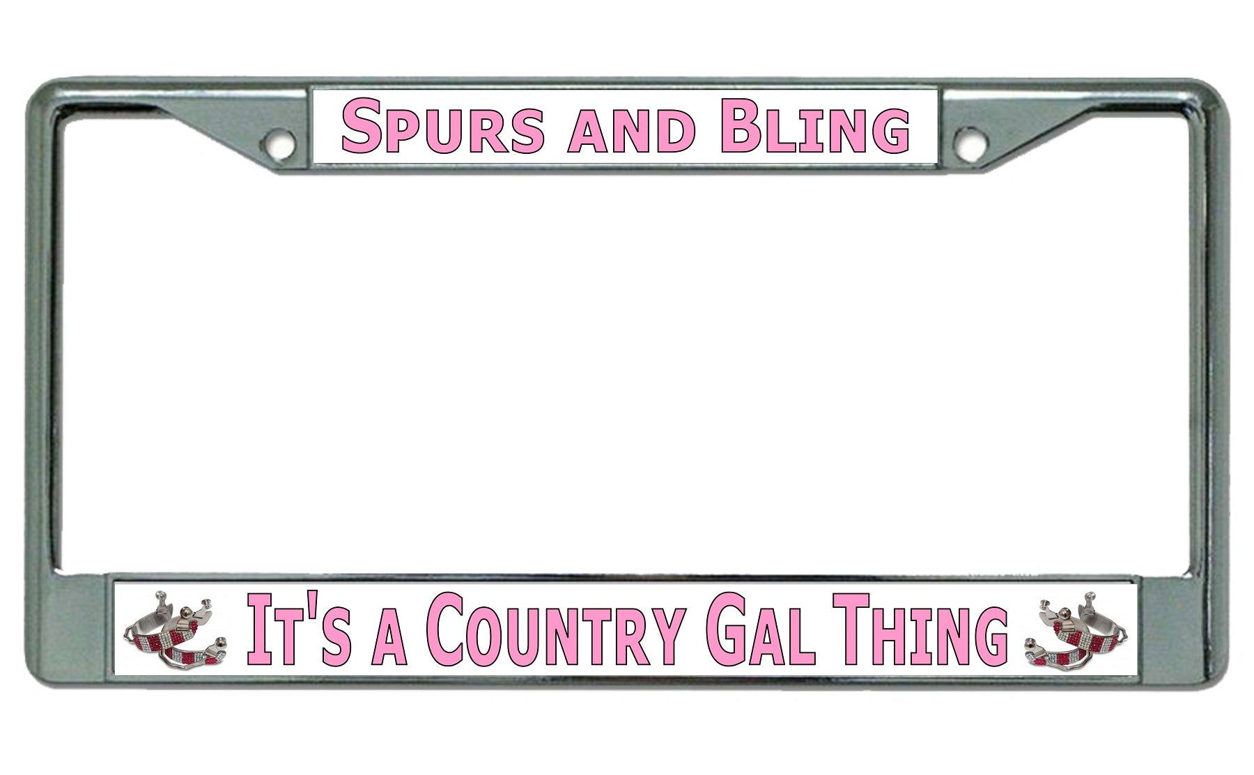 It's A Country Gal Thing Chrome License Plate Frame