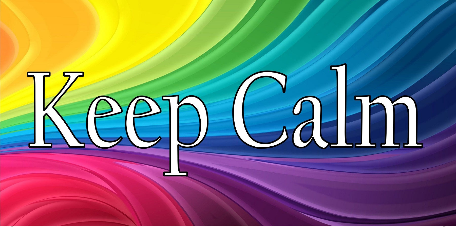 Keep Calm Rainbow Colors Photo License Plate