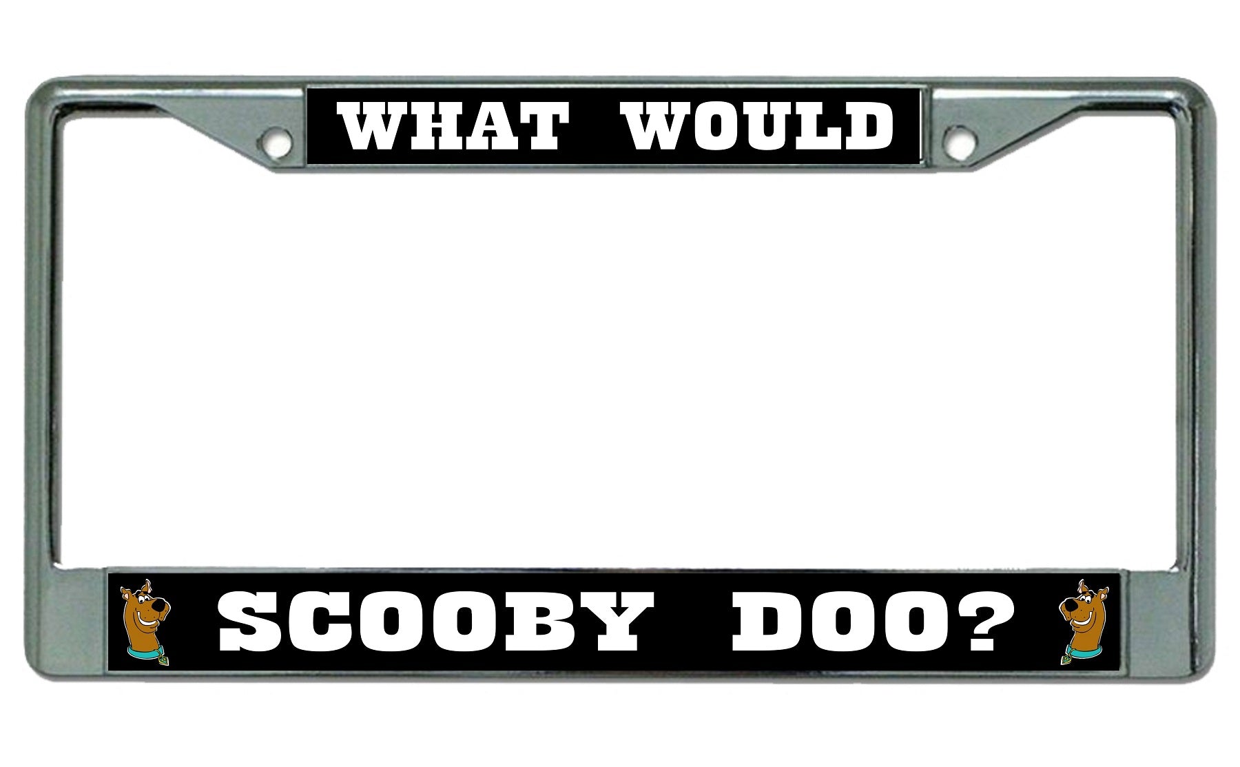 What Would Scooby Doo? Chrome License Plate Frame