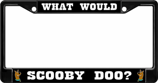 What Would Scooby Doo? Black License Plate Frame