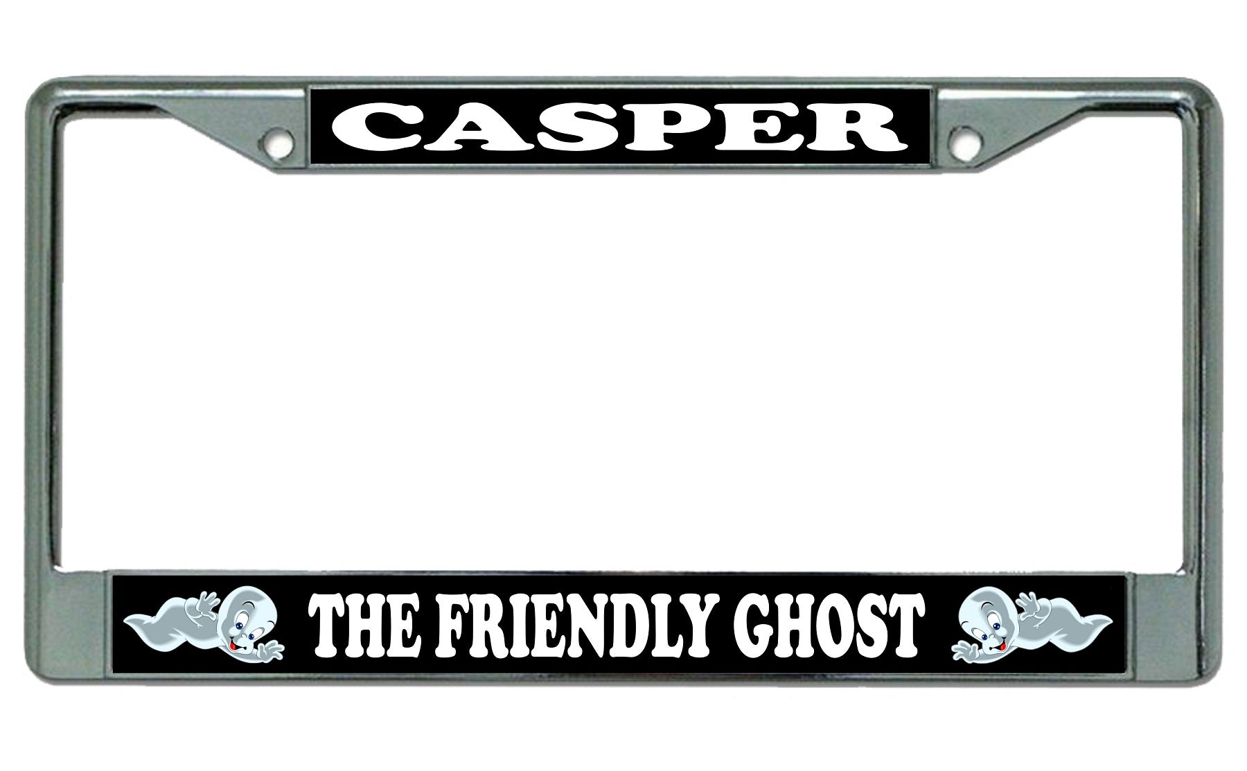 Casper The Friendly Ghost Chrome License Plate Frame