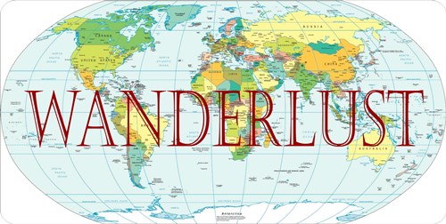 Wanderlust Photo License Plate