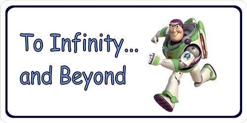 Buzz Lightyear Infinity And Beyond Photo License Plate