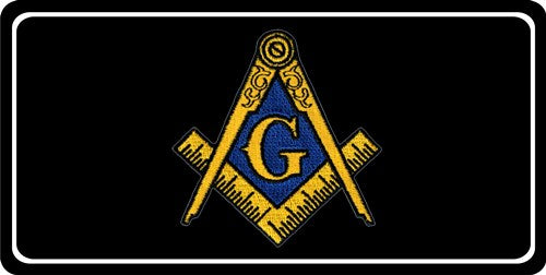 Masonic Patch Photo License Plate