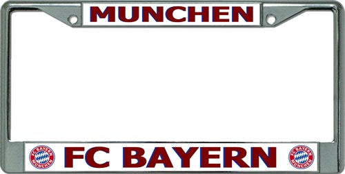 FC Bayern Munchen Football Club Chrome License Plate Frame