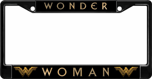 Wonder Woman Black License Plate Frame