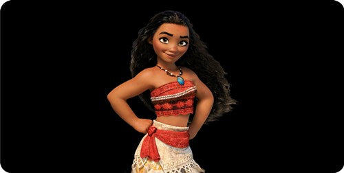 Moana On Black Photo License Plate