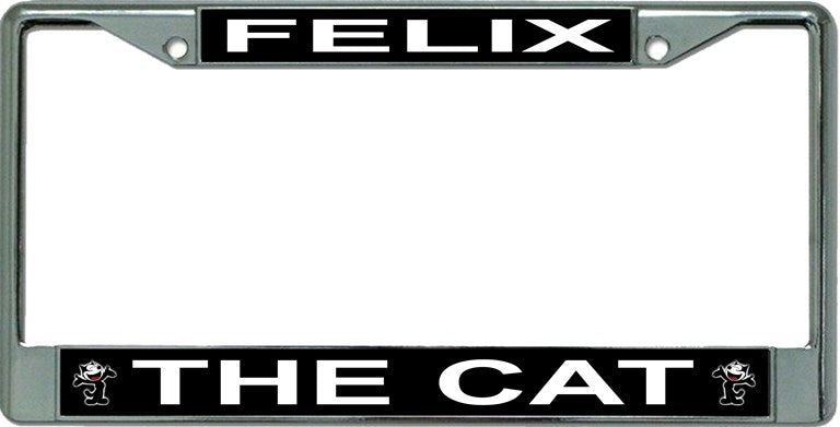 Felix The Cat Chrome License Plate Frame