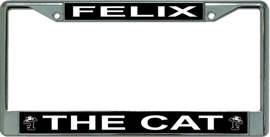 Felix The Cat Chrome License Plate Frame