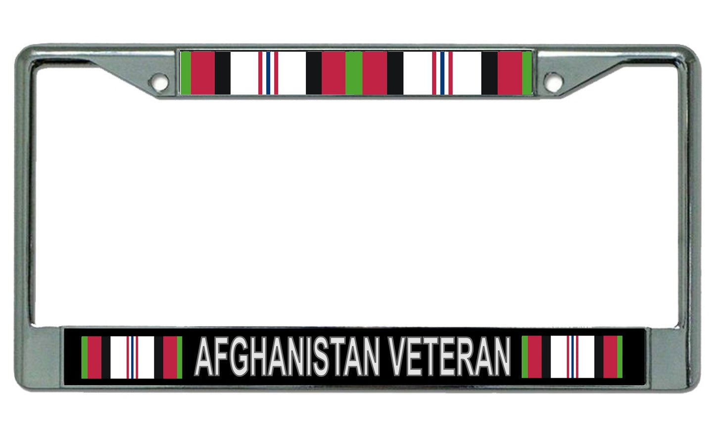 Afghanistan Veteran Chrome License Plate Frame