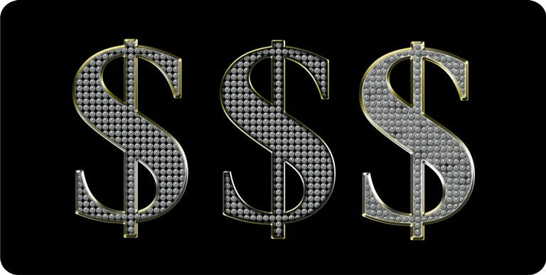 Dollar Signs Photo License Plate