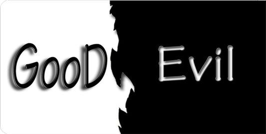 Good Or Evil Photo License Plate