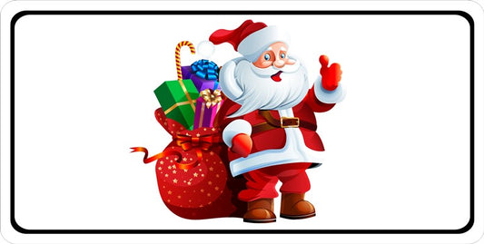 Santa Centered Or Offset Photo License Plate