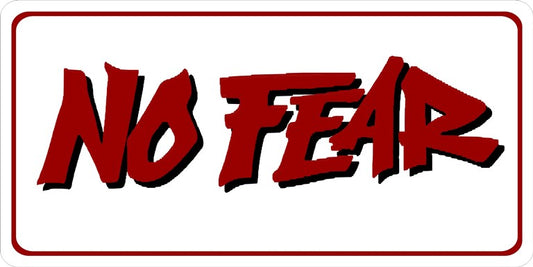 No Fear Photo License Plate