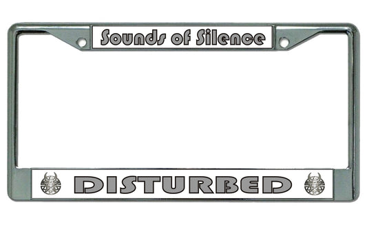 Disturbed Sounds Of Silence Chrome License Plate Frame