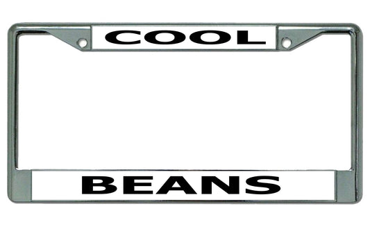 Cool Beans Chrome License Plate Frame