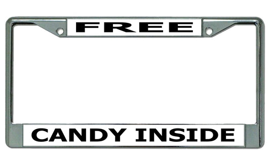 Free Candy Inside Chrome License Plate Frame