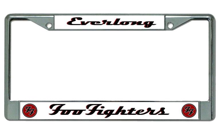 Foo Fighters "Everlong" Chrome License Plate Frame