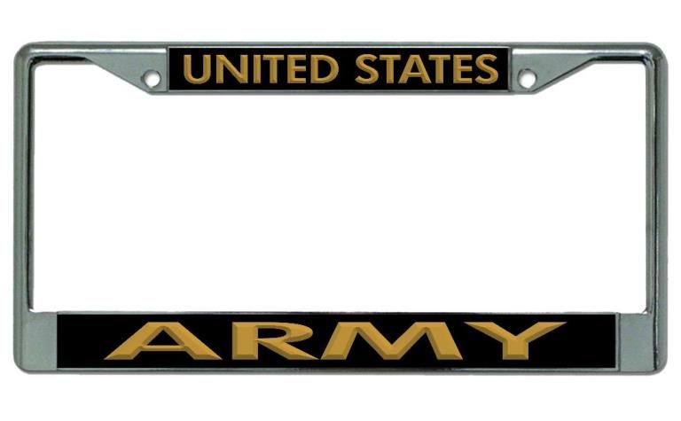 United States Army Chrome License Plate Frame