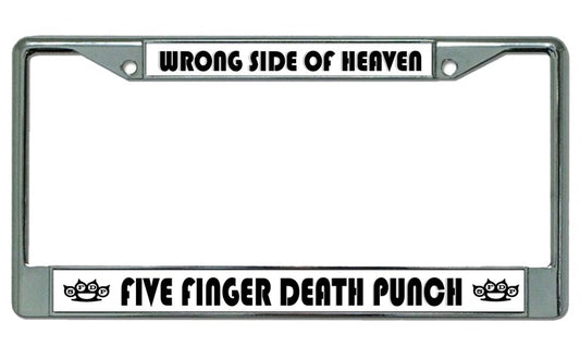 Death Punch "Wrong Side Of Heaven" Chrome License Plate Frame