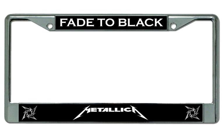 Metallica "Fade To Black" Chrome License Plate Frame