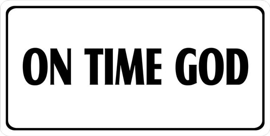 On Time God Photo License Plate