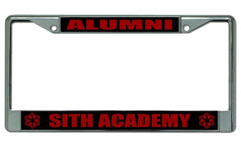 Sith Academy Alumni Chrome License Plate Frame