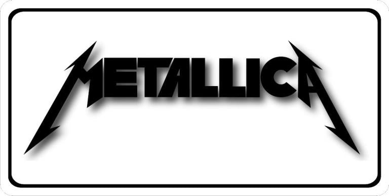 Metallica Script Photo License Plate