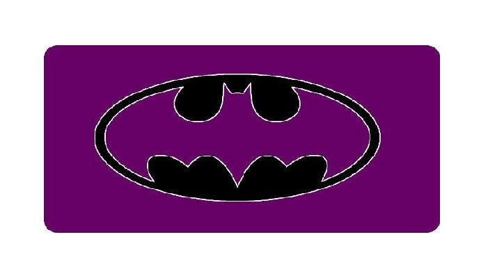 Batman Purple Logo Photo License Plate