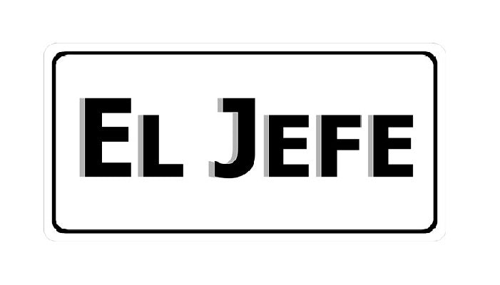 El Jefe Photo License Plate