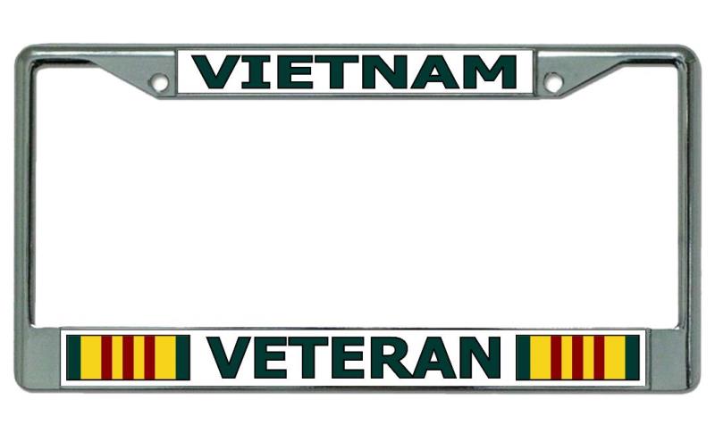 Vietnam Veteran #2 Chrome License Plate Frame