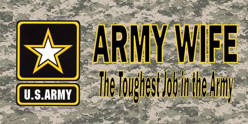 Army Wife Photo License Plate