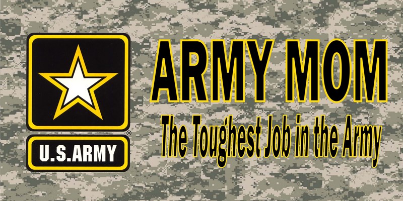 Army Mom Photo License Plate