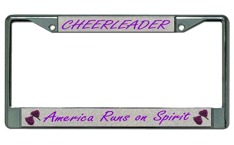 Cheerleader Chrome License Plate Frame