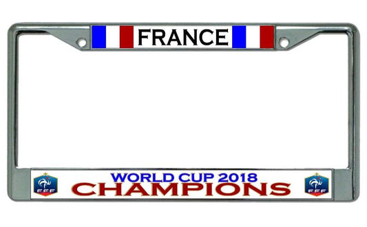 France World Cup Champions 2018 Chrome License Plate Frame