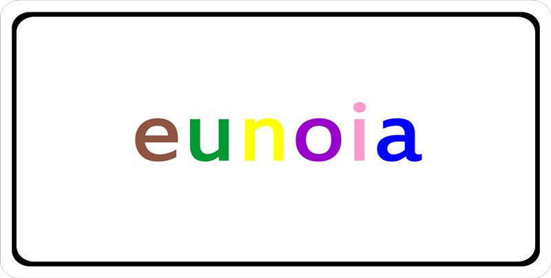 eunoia Photo License Plate